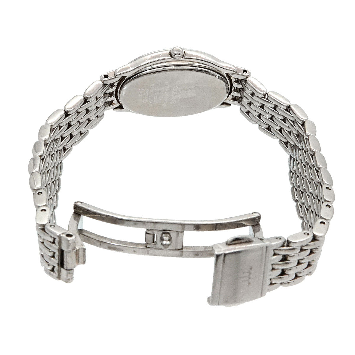 SEIKO CREDOR SIGNO 1E70-0BD0 12P Diamond Quartz Silver Dial Ladies