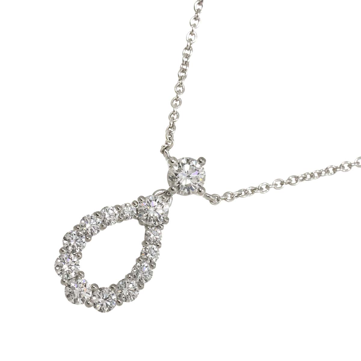 Loop Diamond Medium Necklace Pt