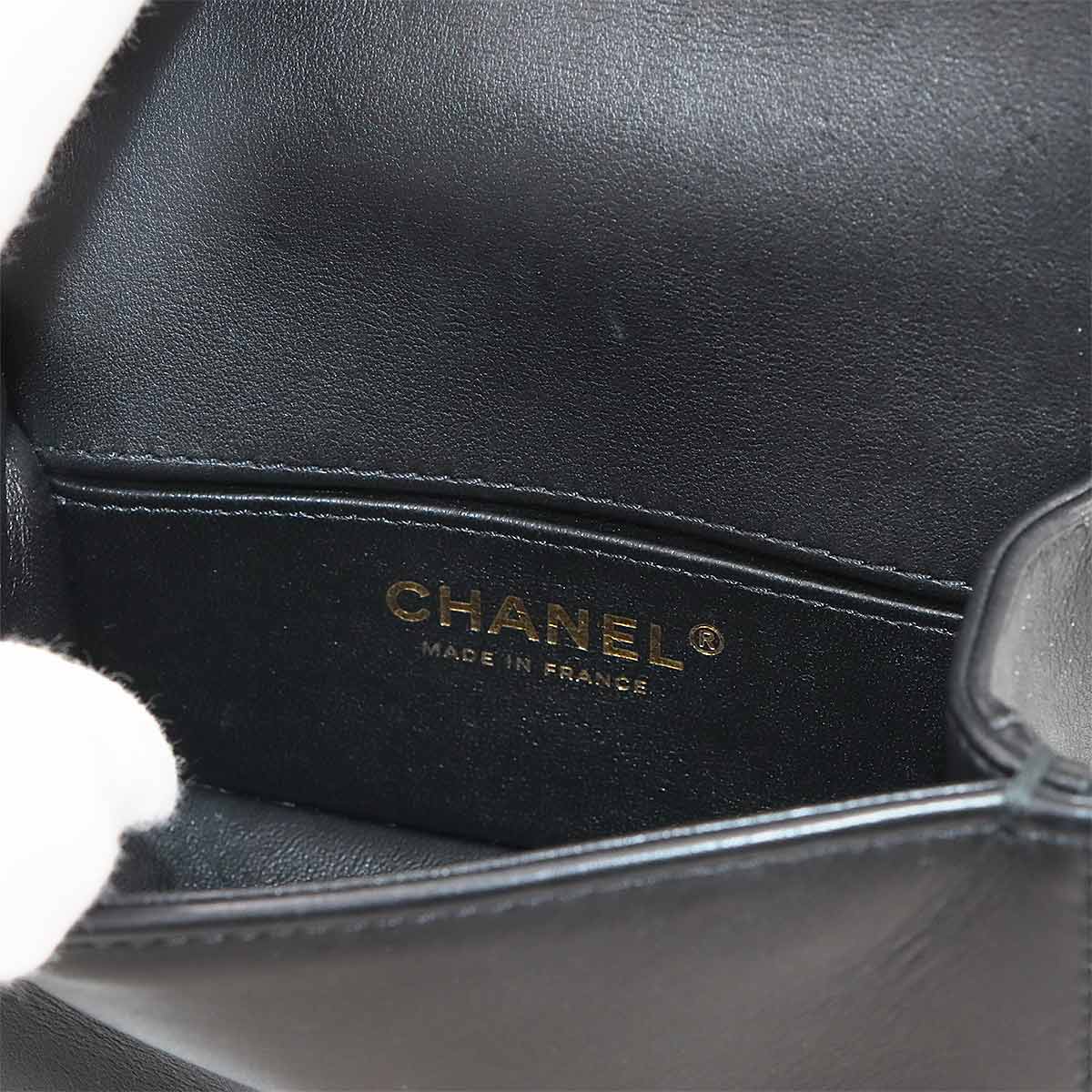 BOY CHANEL Mini Chain Shoulder Bag Black A67364 Purse