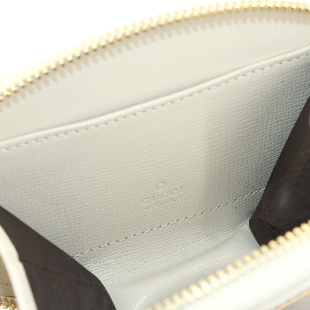 Horsebit 1955 Coin case GG Supreme Leather Beige White 622040