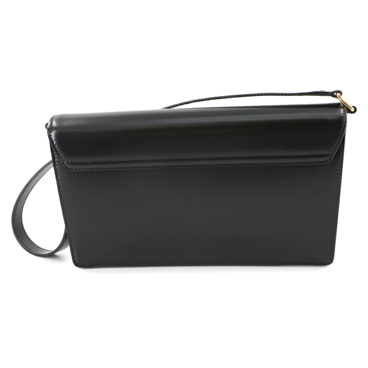 Triomphe Shoulder Bag Leather Black Purse