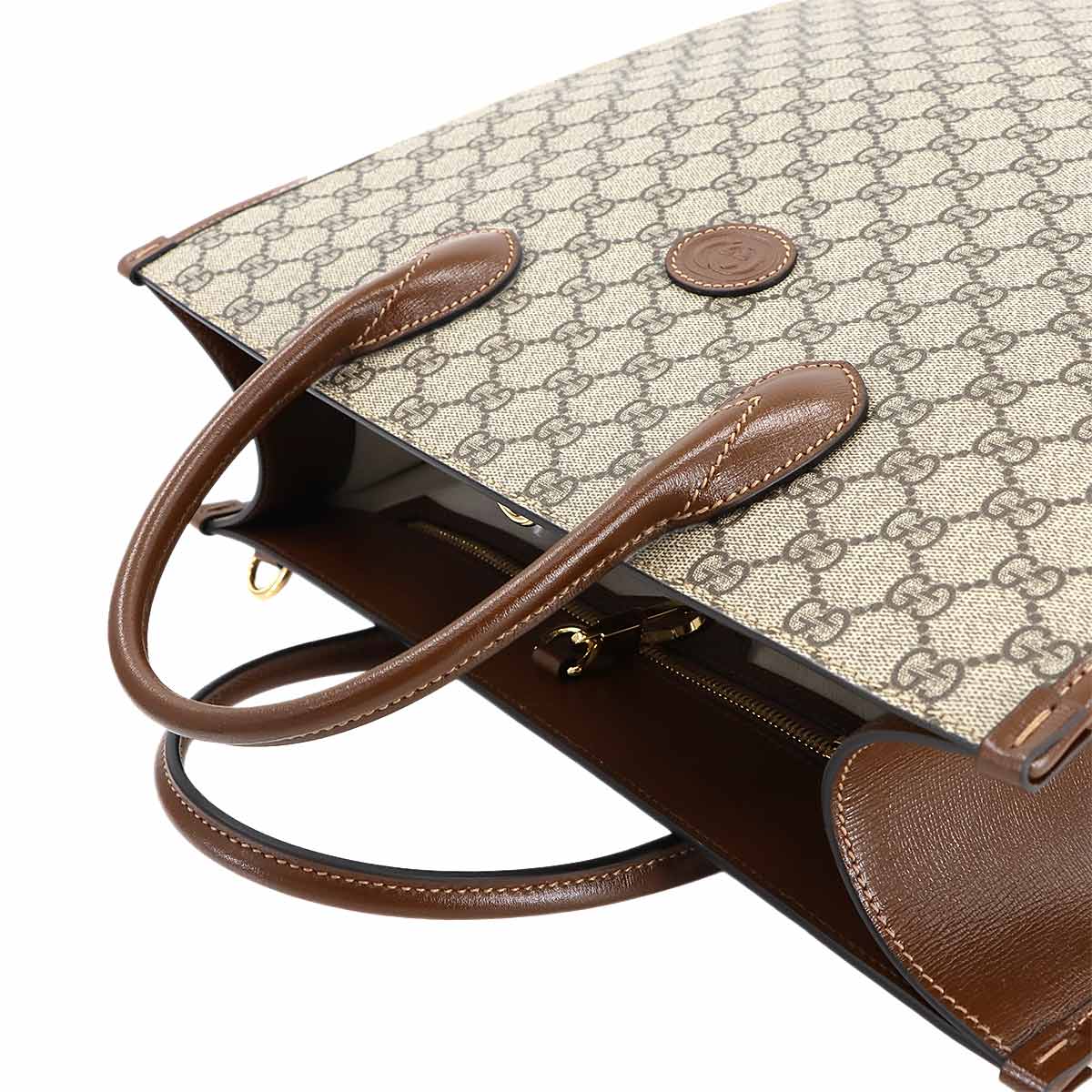 GUCCI Interlocking G 2way Tote Shoulder Bag GG Supreme canvas 674155