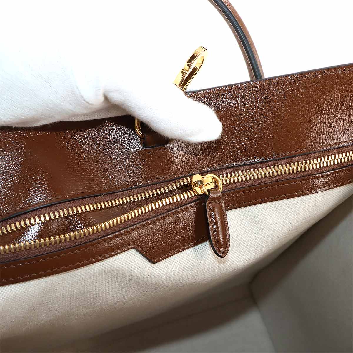 GUCCI Interlocking G 2way Tote Shoulder Bag GG Supreme canvas 674155