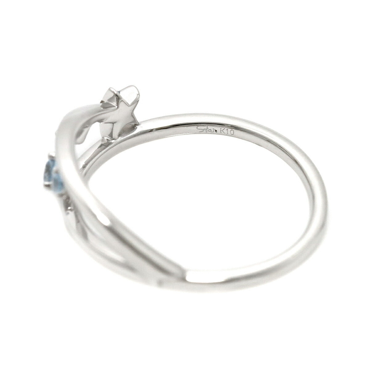 Star Jewelry BlueTopaz Ring 10K WG 416 Size3.75(US)