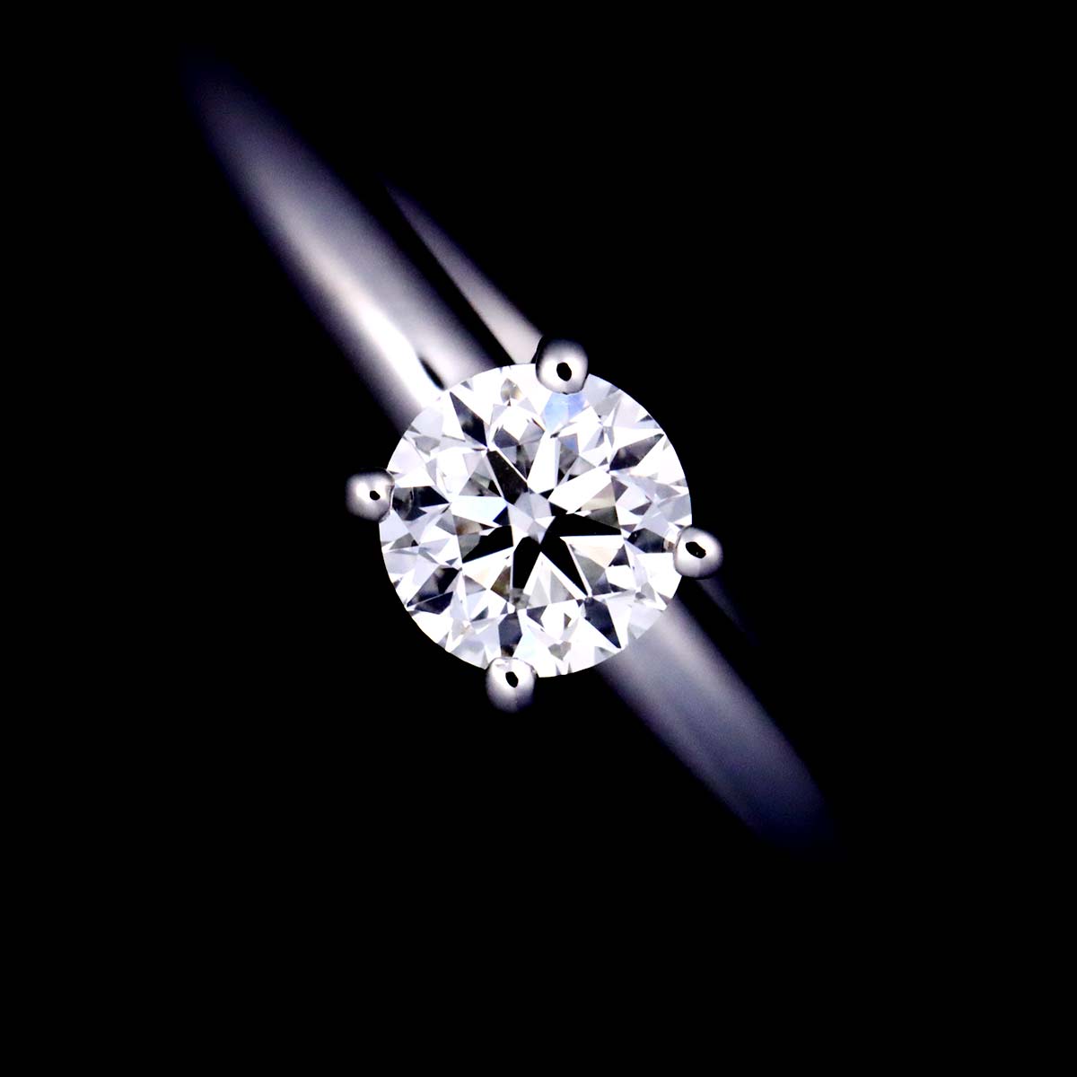Diamond 0.30ct H/VS2/VG Ring Pt Platinum Size:4(US)