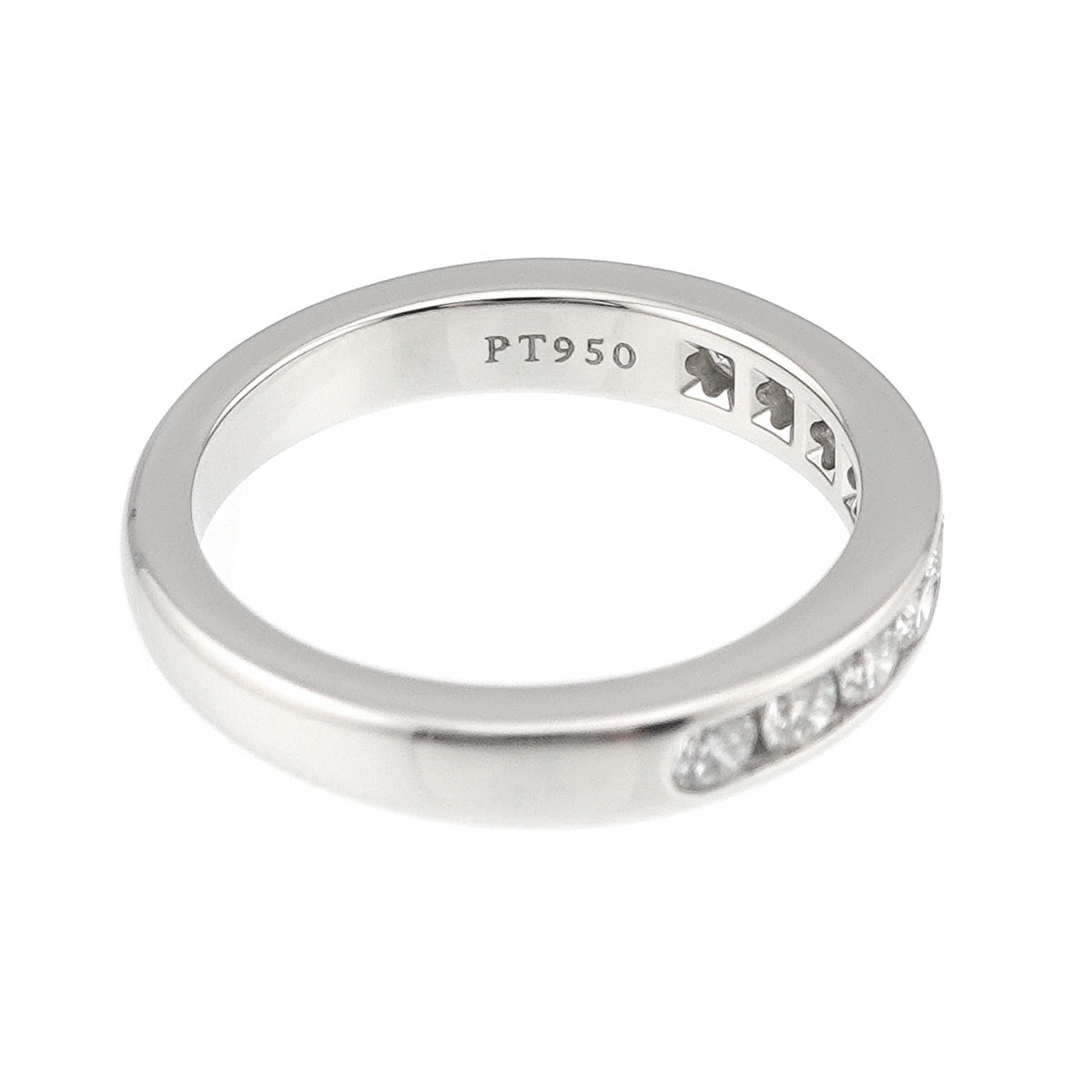 Half Etanity band Ring Diamond Platinum Size3.75-4(US)