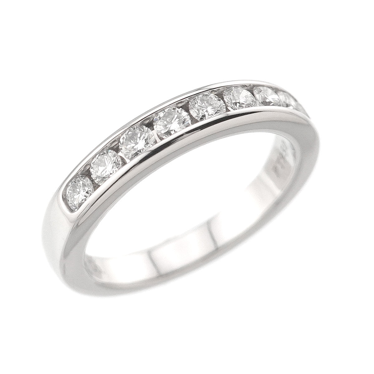 Half Etanity band Ring Diamond Platinum Size3.75-4(US)