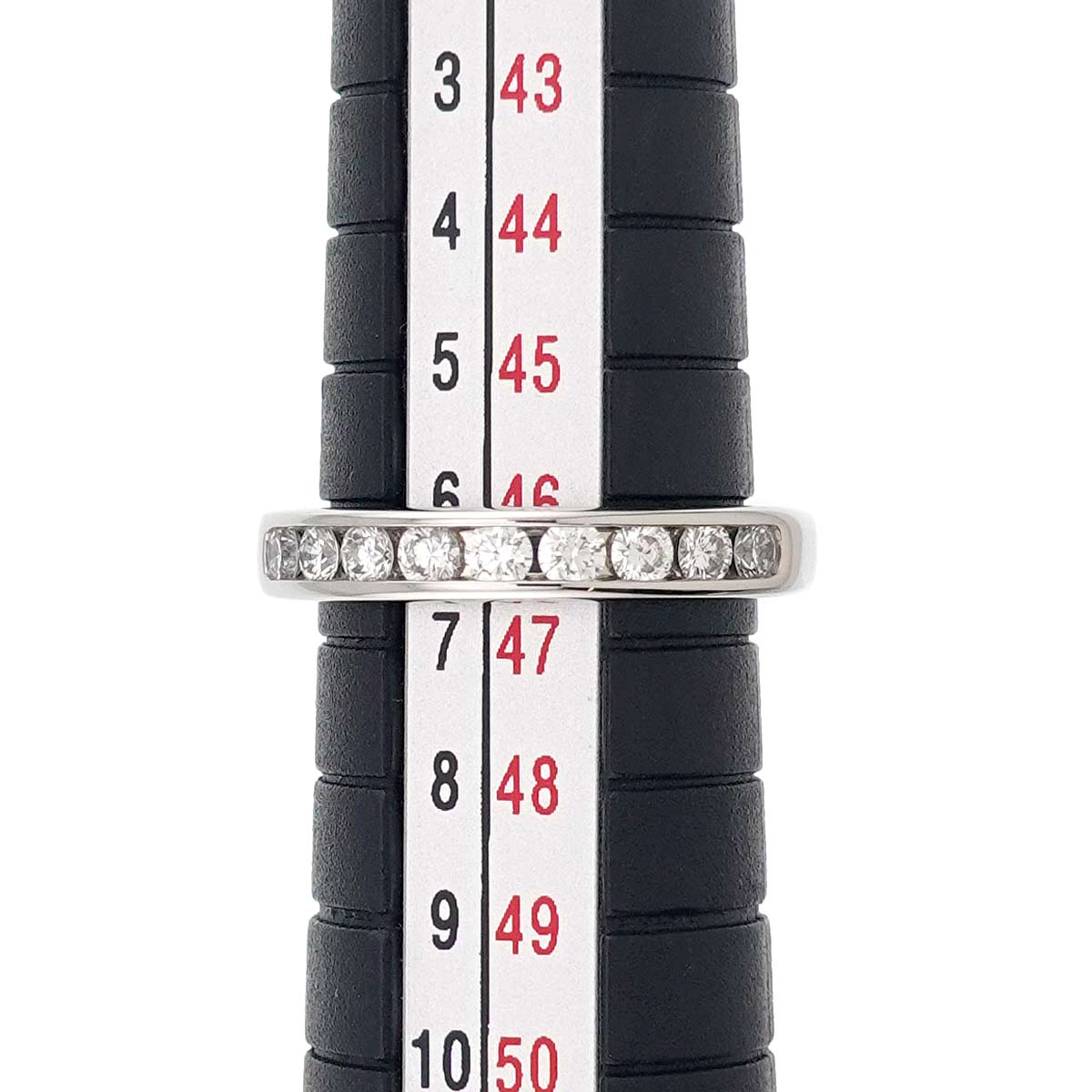 Half Etanity band Ring Diamond Platinum Size3.75-4(US)