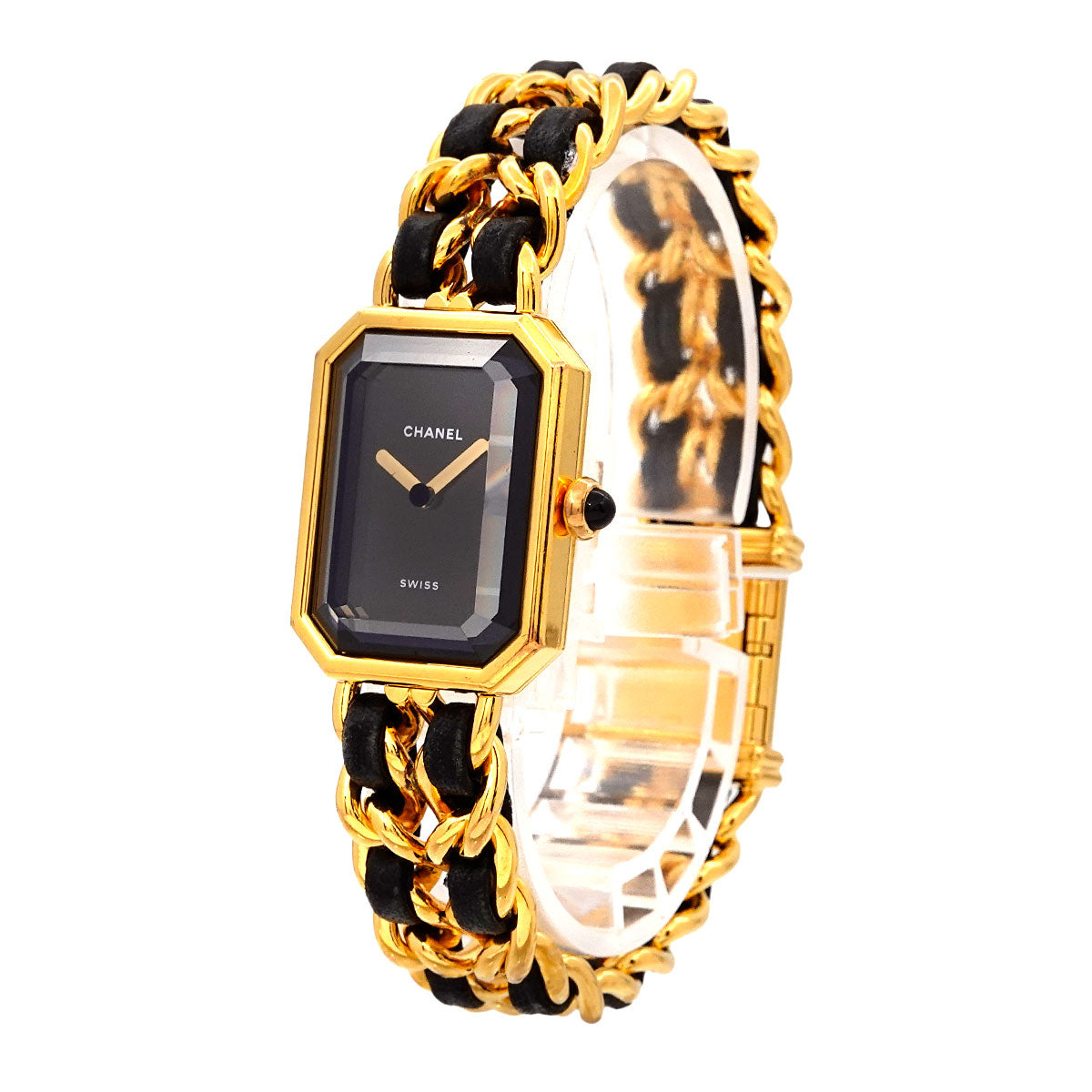 Premiere Size L H0001 Vintage Quartz Black Dial Ladies Watch