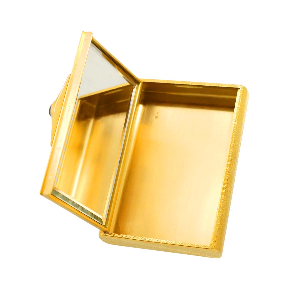 Cartier Cigarette Case Sapphire 18K YG Yellow Gold 750
