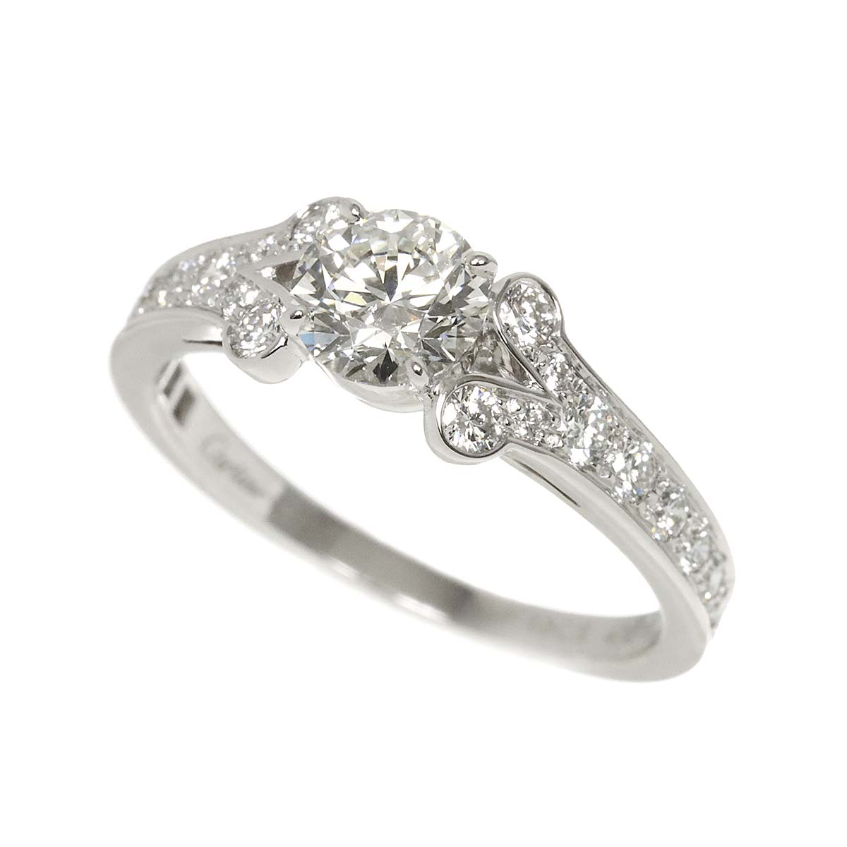 Ballerine Diamond 0.54ct H/VVS2/3EXRing 18K WG size48 4.5(US)