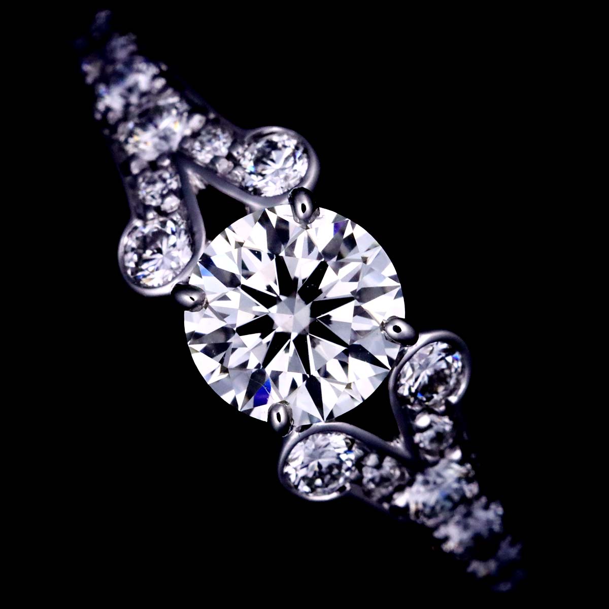 Ballerine Diamond 0.54ct H/VVS2/3EXRing 18K WG size48 4.5(US)