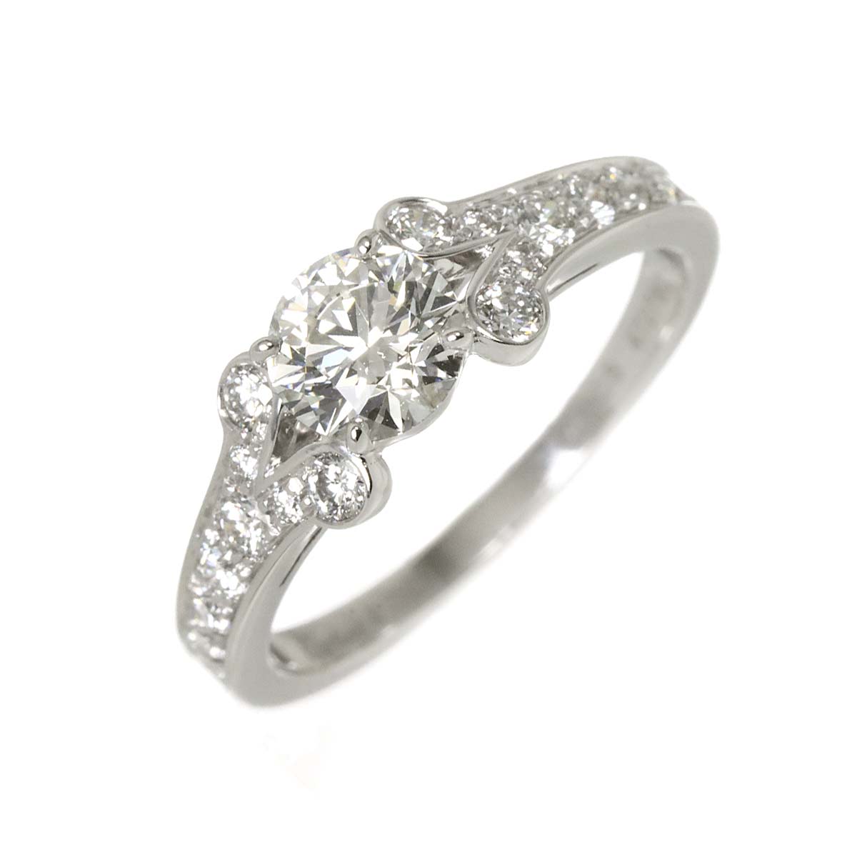 Ballerine Diamond 0.54ct H/VVS2/3EXRing 18K WG size48 4.5(US)