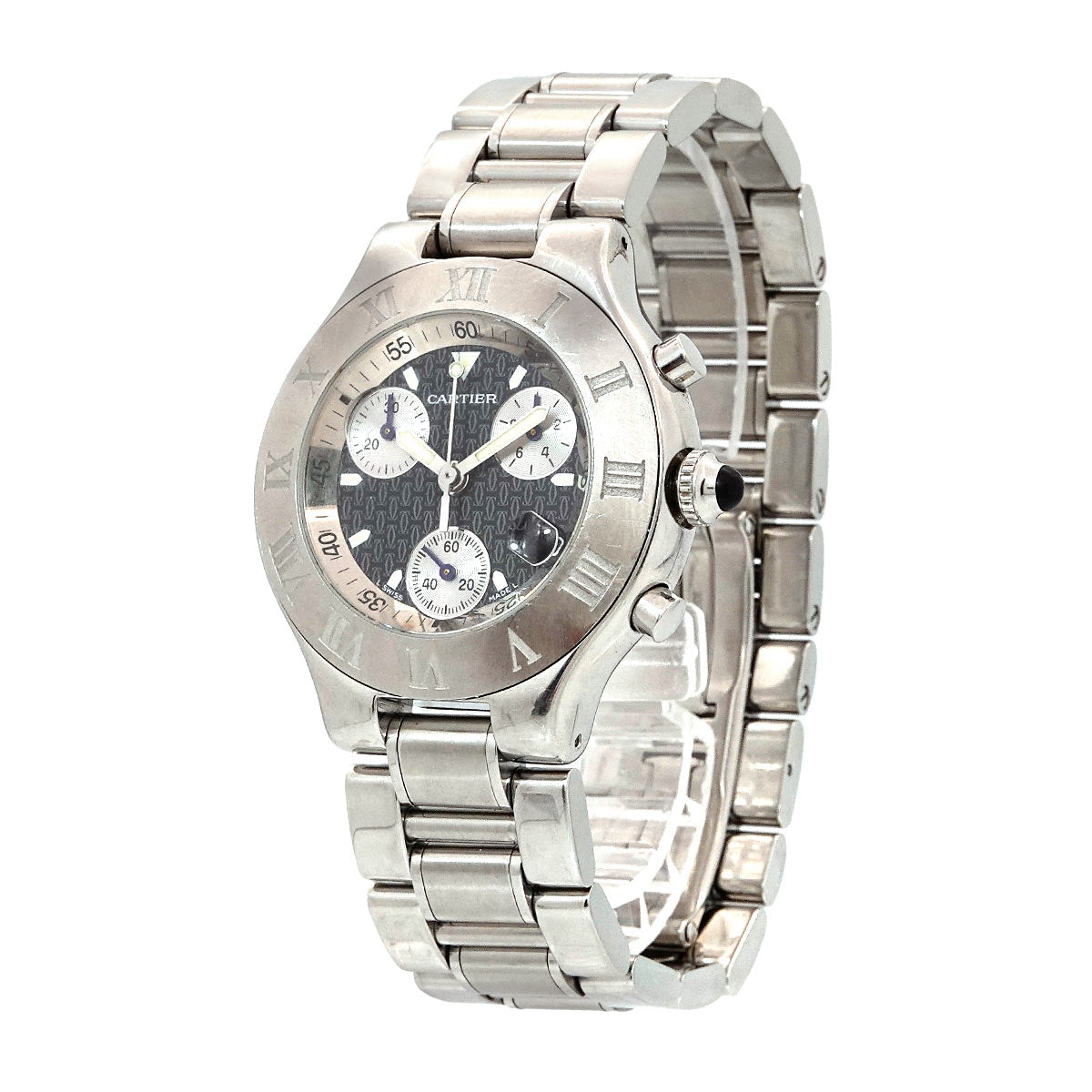 Must 21 Chronoscaph W10172T2 Chronograph Quartz Black Dial