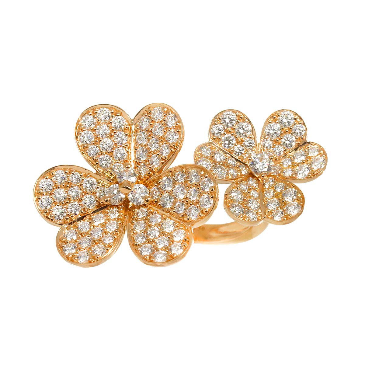 Van Cleef Arpels FRIVOLE Diamond Ring 18K PG size50 5.25(US)