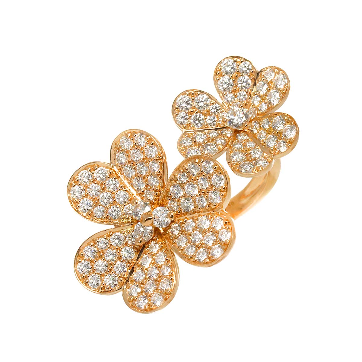 Van Cleef Arpels FRIVOLE Diamond Ring 18K PG size50 5.25(US)