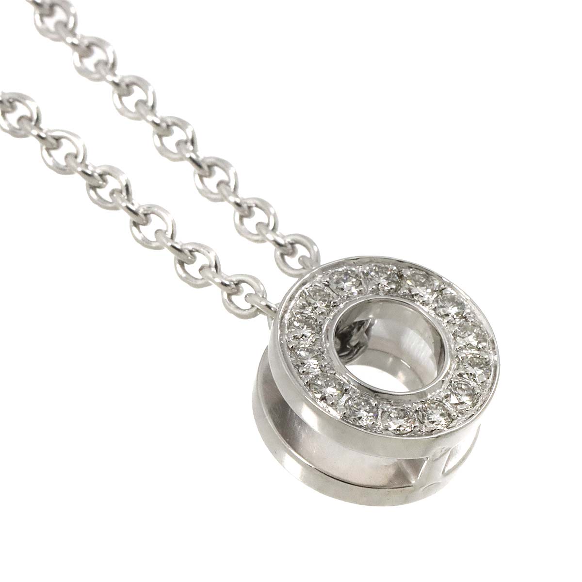 Diamond Necklace 18K White Gold 750
