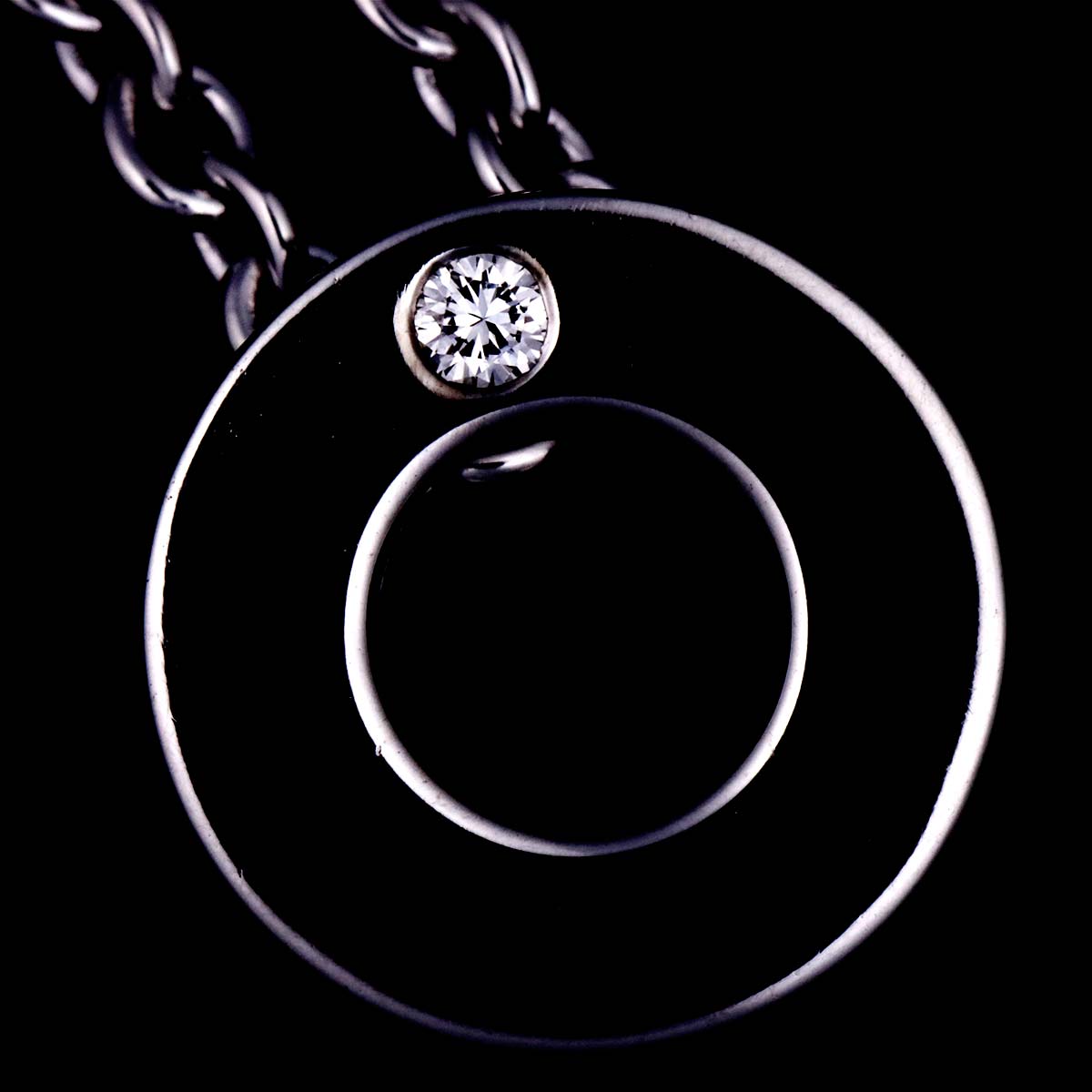 Diamond Necklace 18K White Gold 750