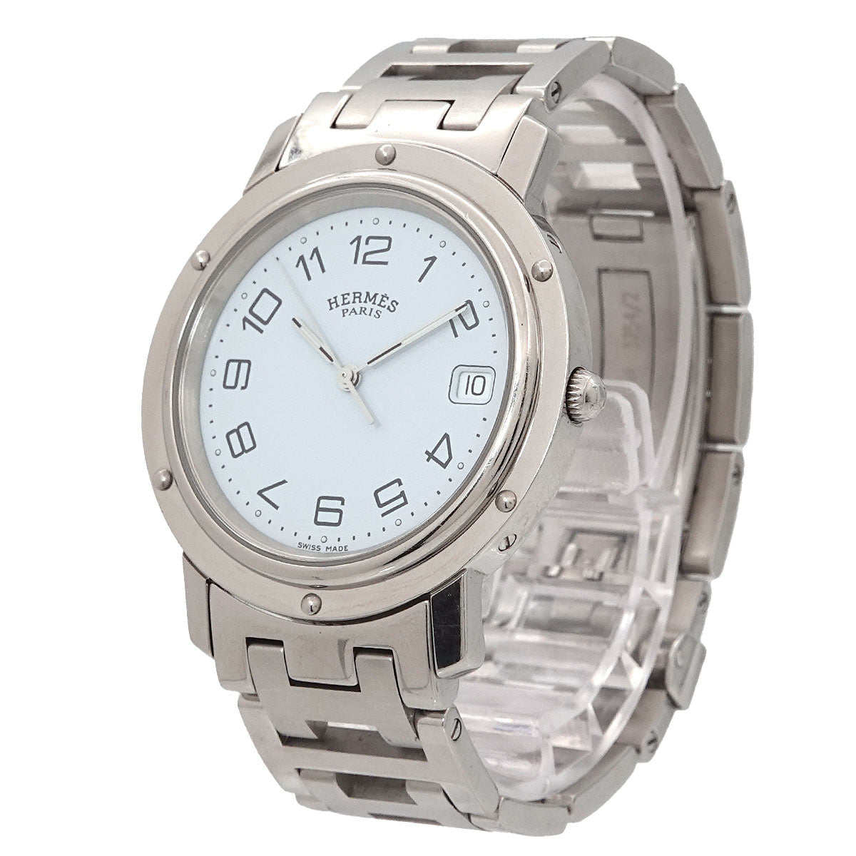 Clipper CL6 710 Quartz White Dial Date Mens Watch