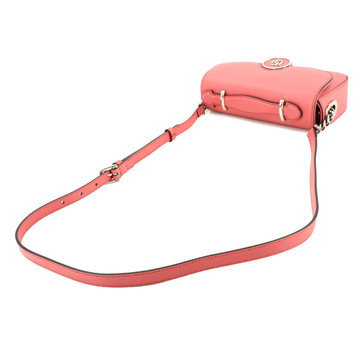 Petite GG Hand Shoulder Bag Leather Pink 739772 Purse