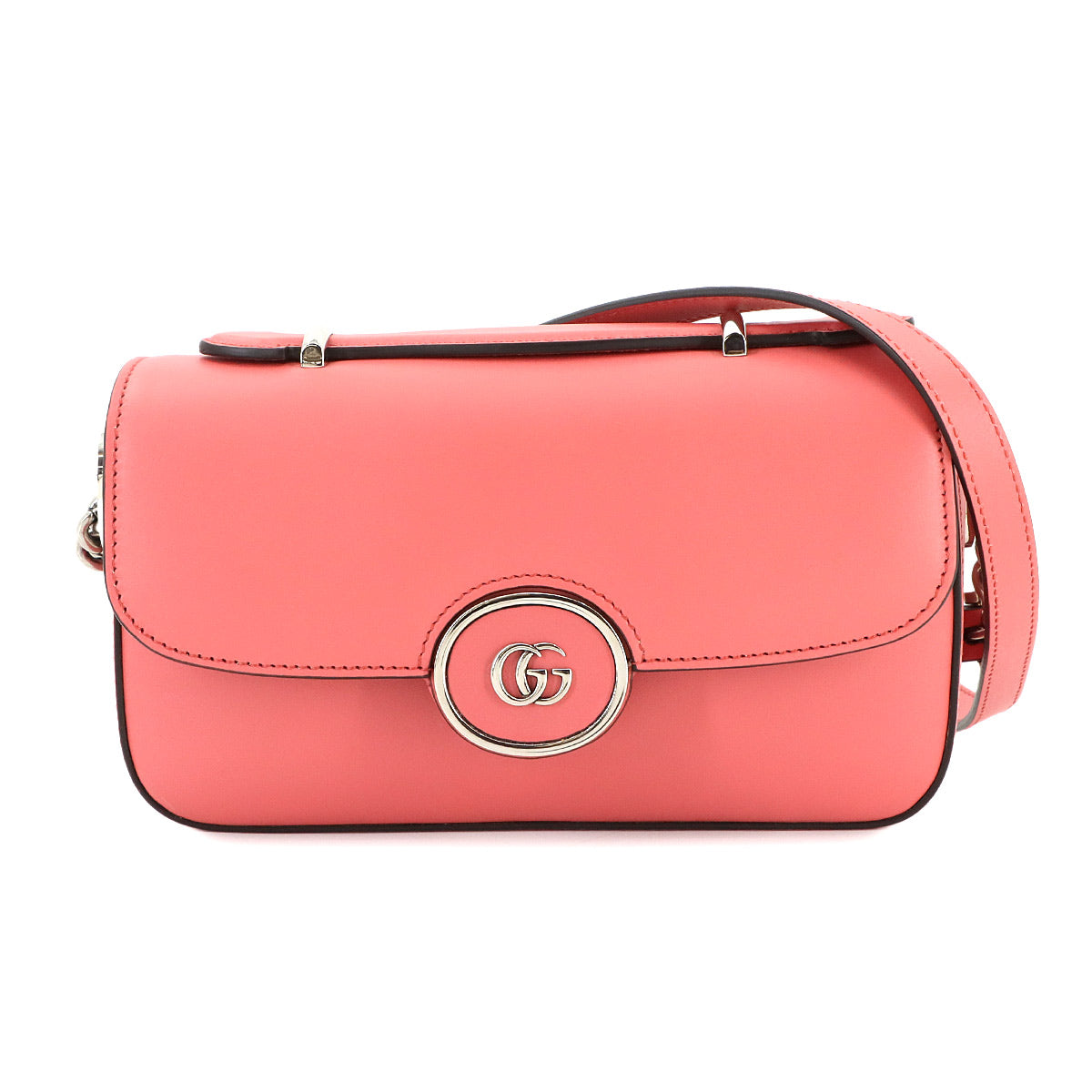 Petite GG Hand Shoulder Bag Leather Pink 739772 Purse