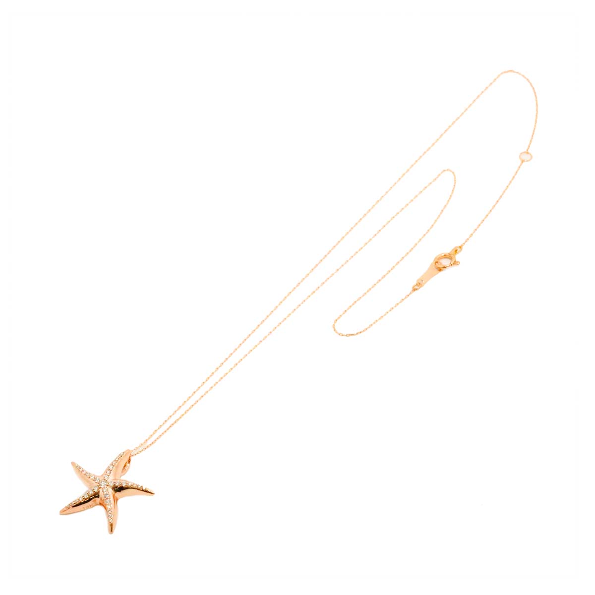 Diamond 0.19ct Necklace 18K Pink Gold 750