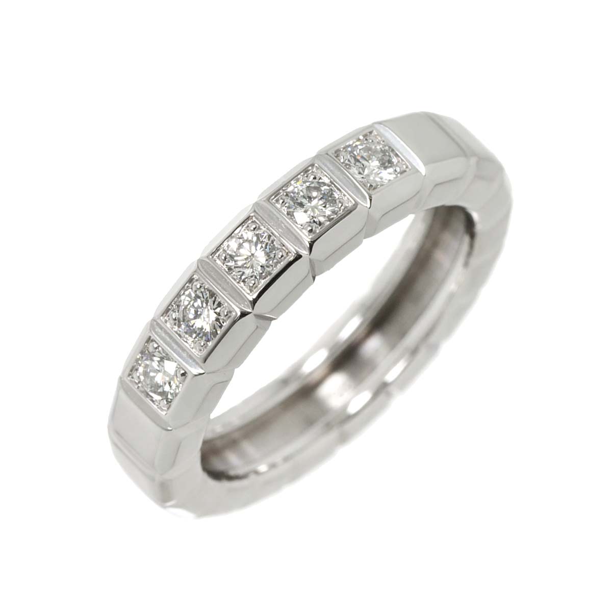 Chopard Ice Cube Diamond 5P Ring 18K WG 750 Size5.5-5.75(US)