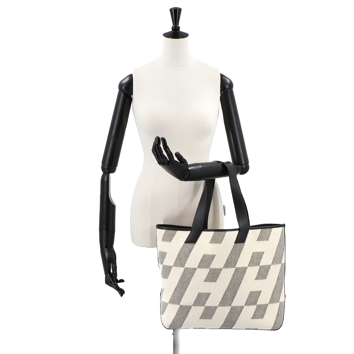 H en Biais 40 GM Tote Bag H Toilecanvas Swift Black Ecru 90280573