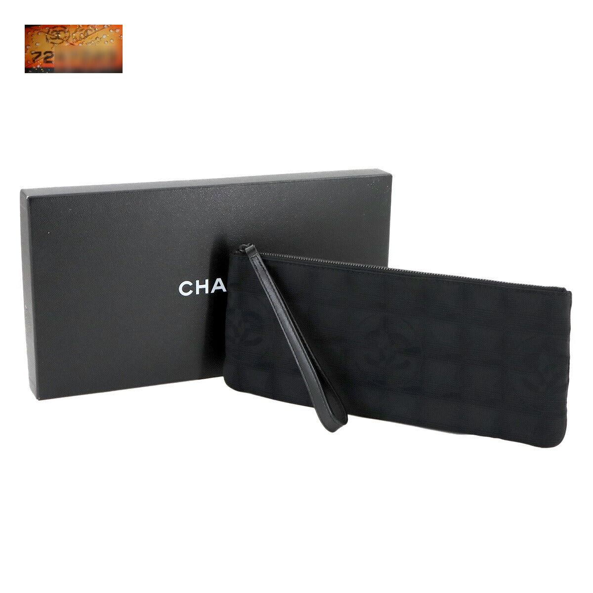 New Travel Line Pouch Nylon Jacquard Leather Black A17675