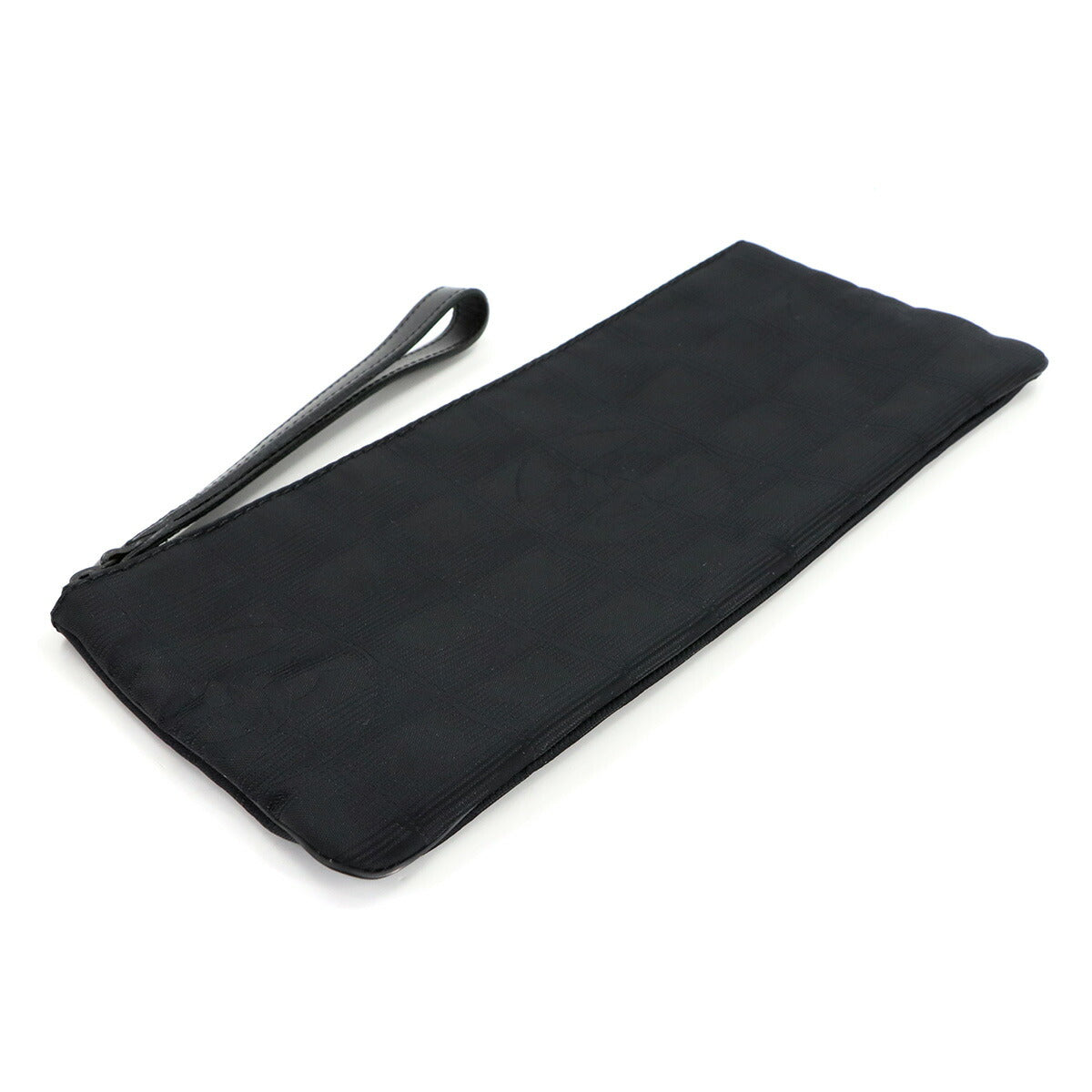 New Travel Line Pouch Nylon Jacquard Leather Black A17675