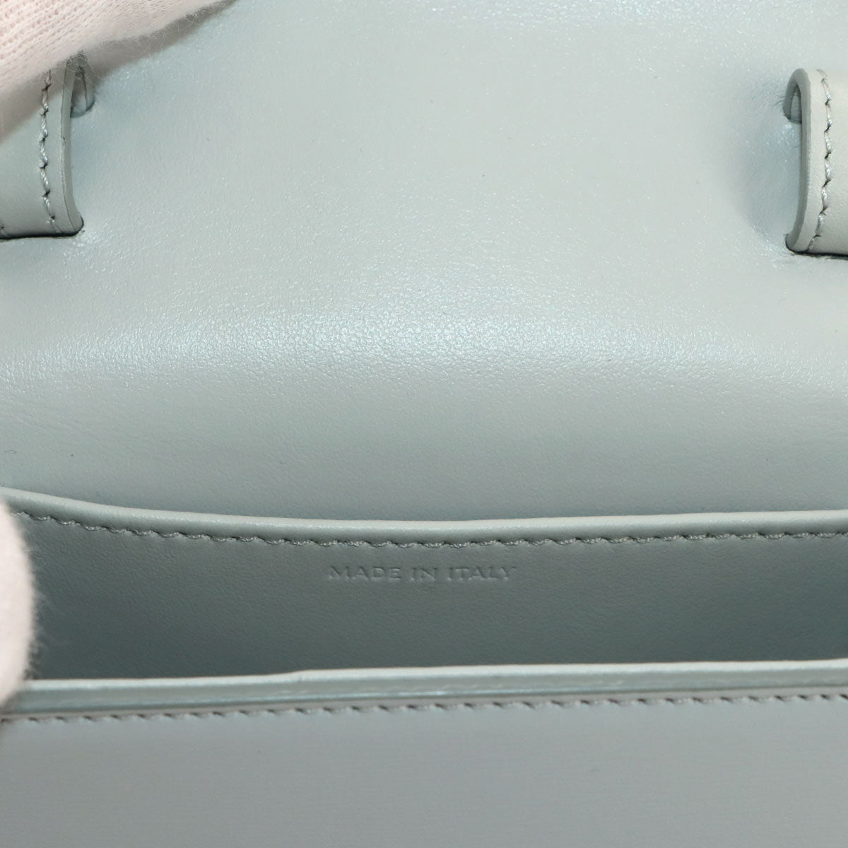 Triomphe Claude Mini Shoulder Bag Leather Ice Blue 10I513DPV