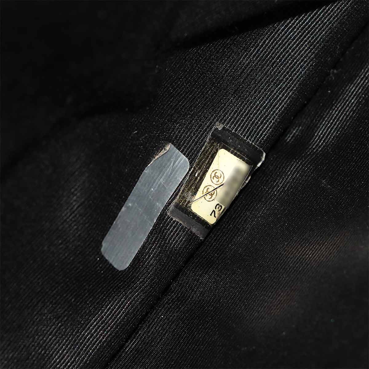 Coco Logos Chain Tote Bag Canvas White Black Vintage