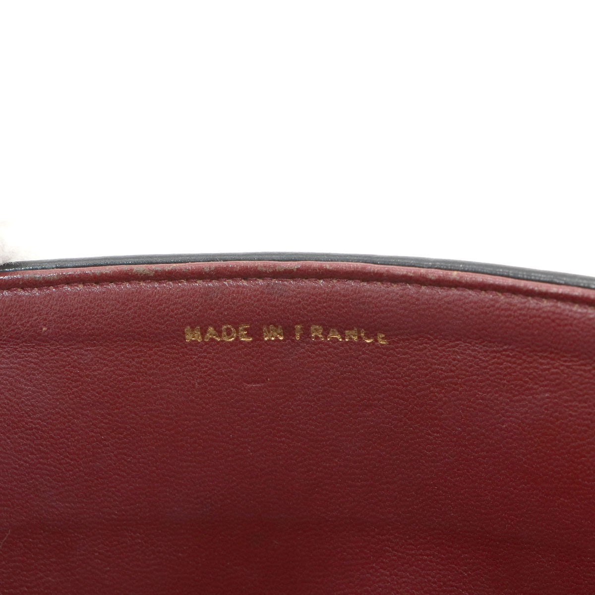 Matelasse Chain Shoulder Bag Leather Black Vintage Purse