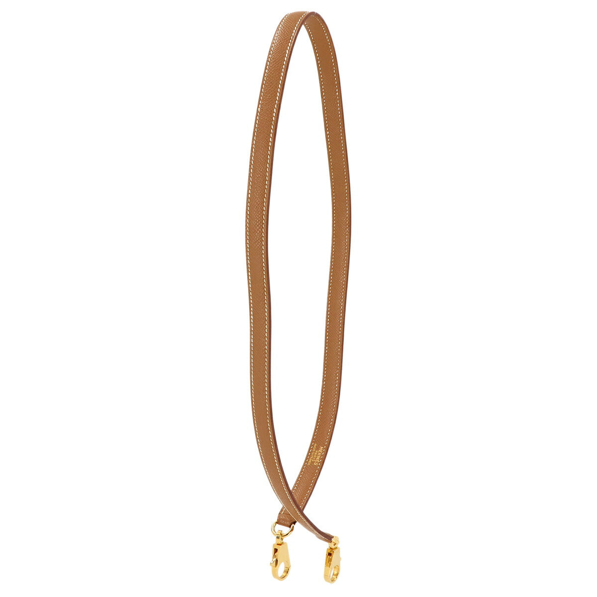 Shoulder Strap Couchevel Epsom Leather Gold Brown Accessory