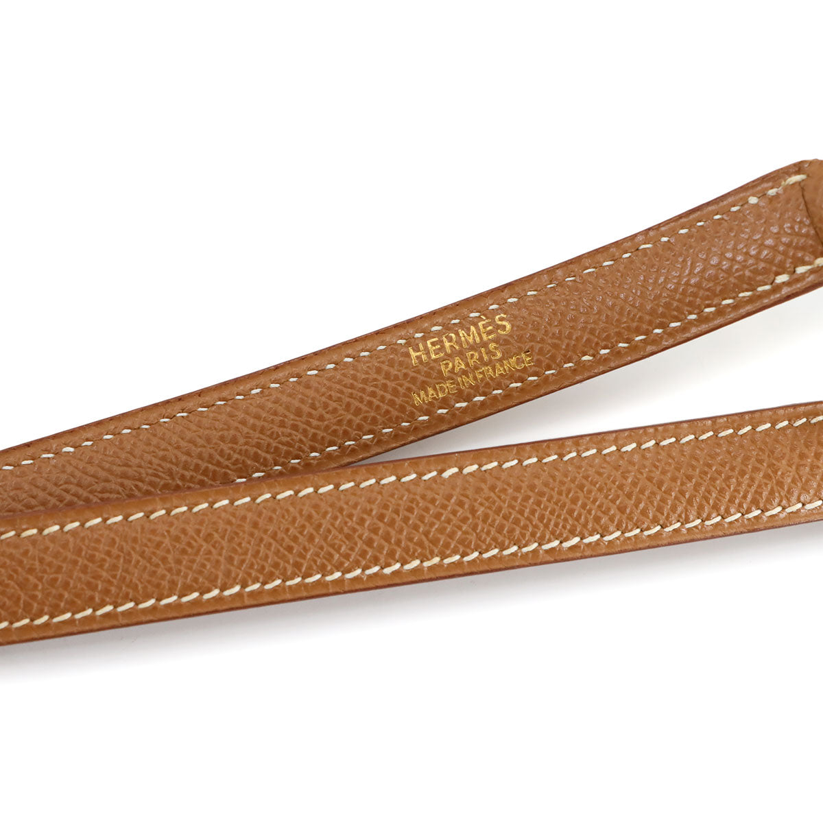 Shoulder Strap Couchevel Epsom Leather Gold Brown Accessory