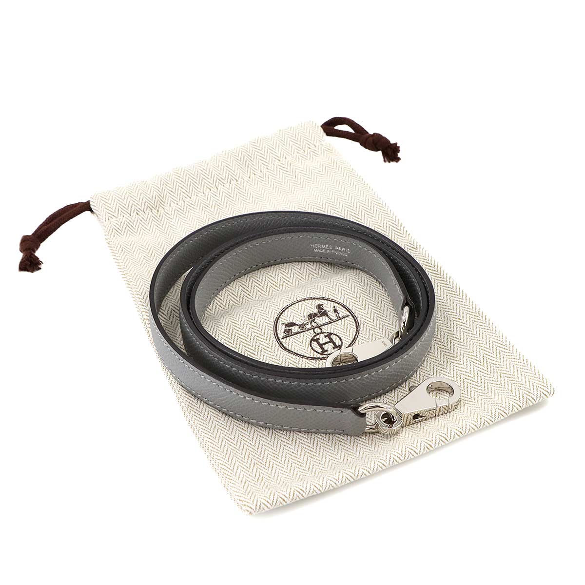 Shoulder Strap Epsom Leather Gris Mouette Accessory