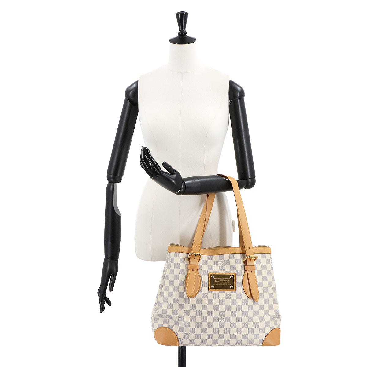 Damier Azur Hampstead MM Tote Bag White N51206 Purse 90280745