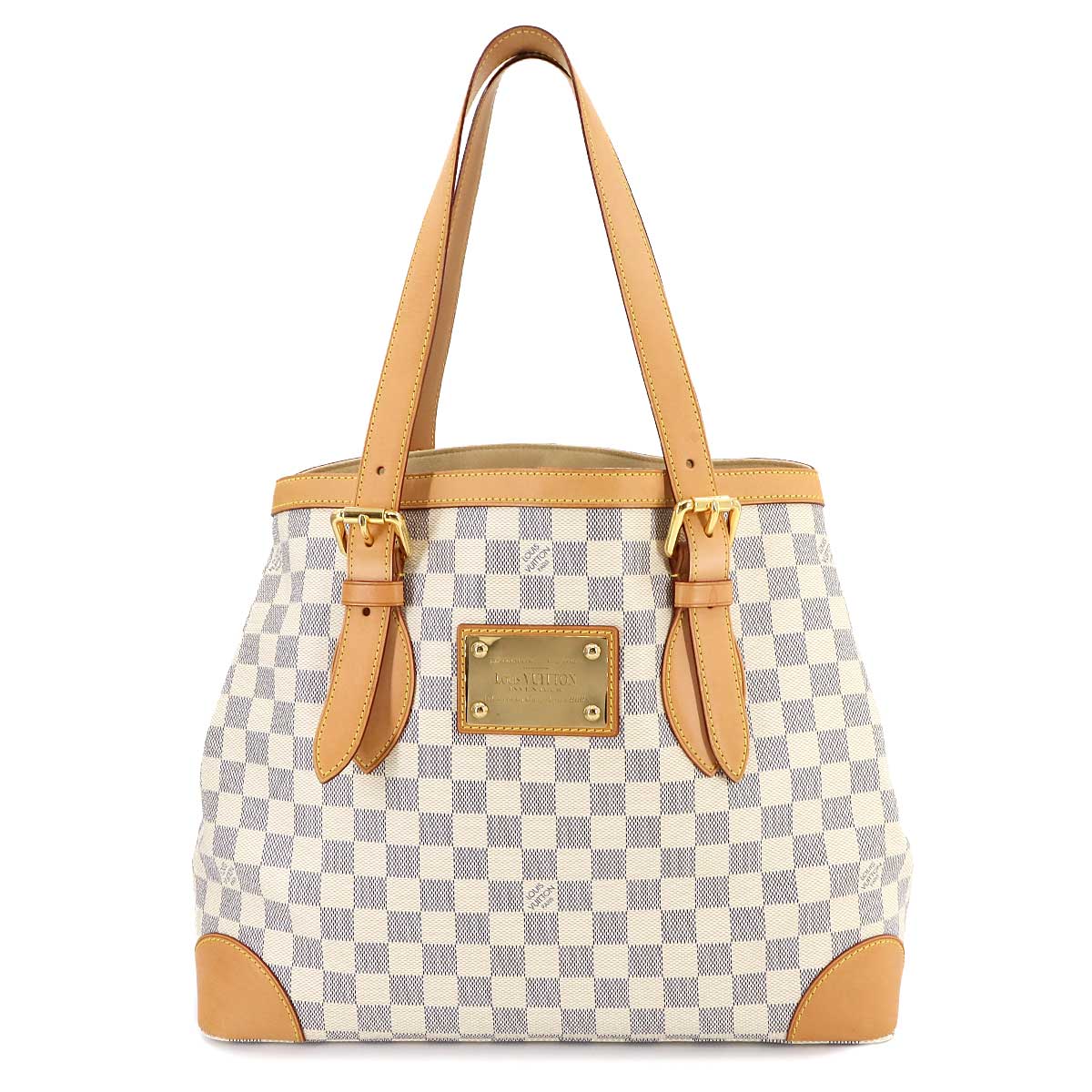 Damier Azur Hampstead MM Tote Bag White N51206 Purse 90280745