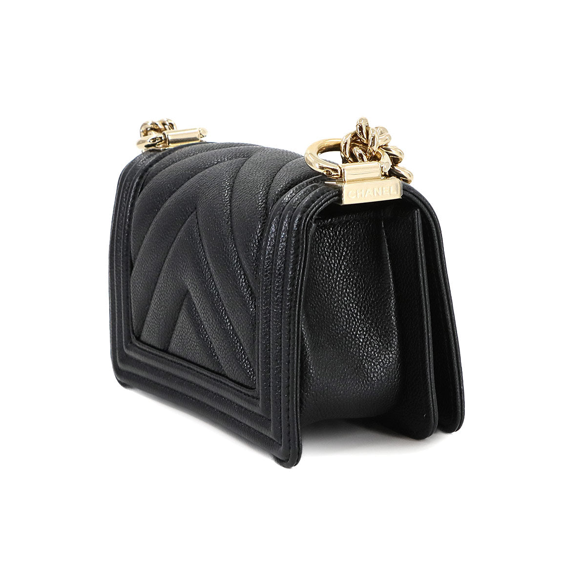 BOY CHANEL Mini Chain Shoulder Bag Leather A67364