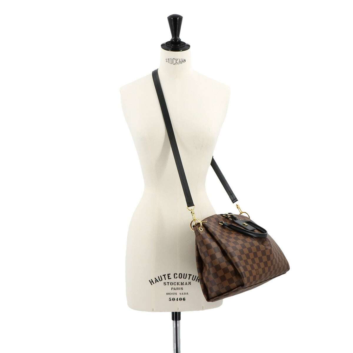 Damier Odeon MM Tote Shoulder Bag Ebene Black N45283 90280796