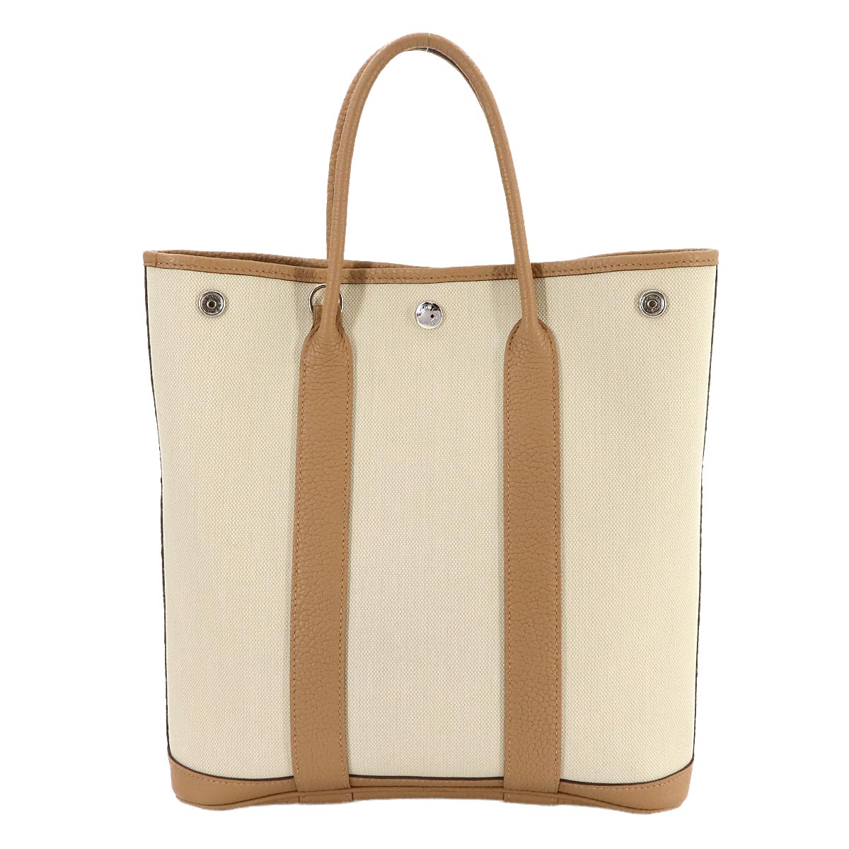 Garden File PM Tote Shoulder Bag Toile Militaire Negonda Biscuit 90280814