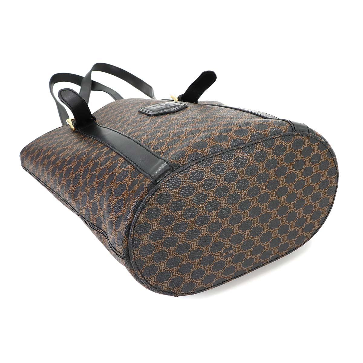 Macadam Shoulder Bag PVC Leather Black Brown Vintage Purse