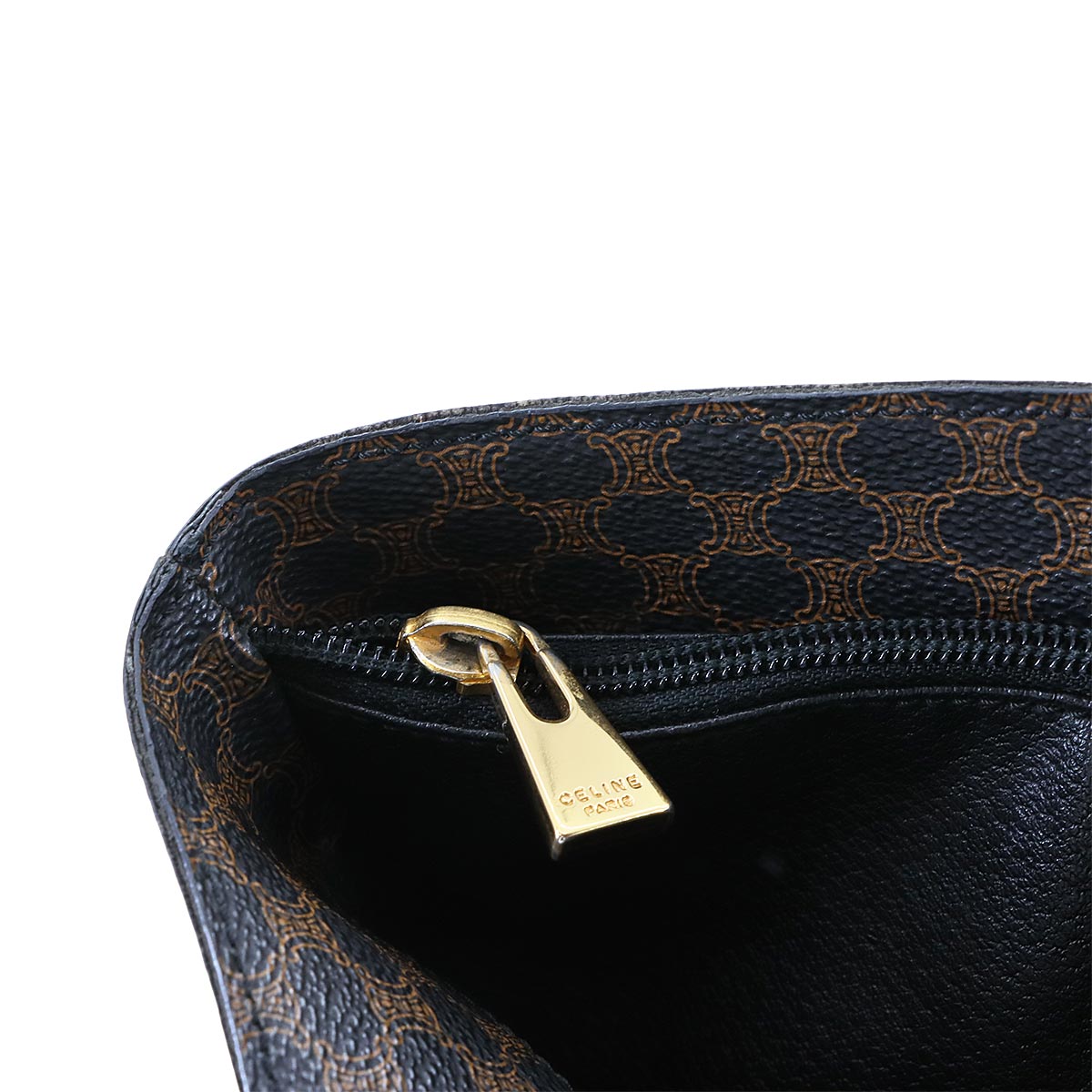 Macadam Shoulder Bag PVC Leather Black Brown Vintage Purse