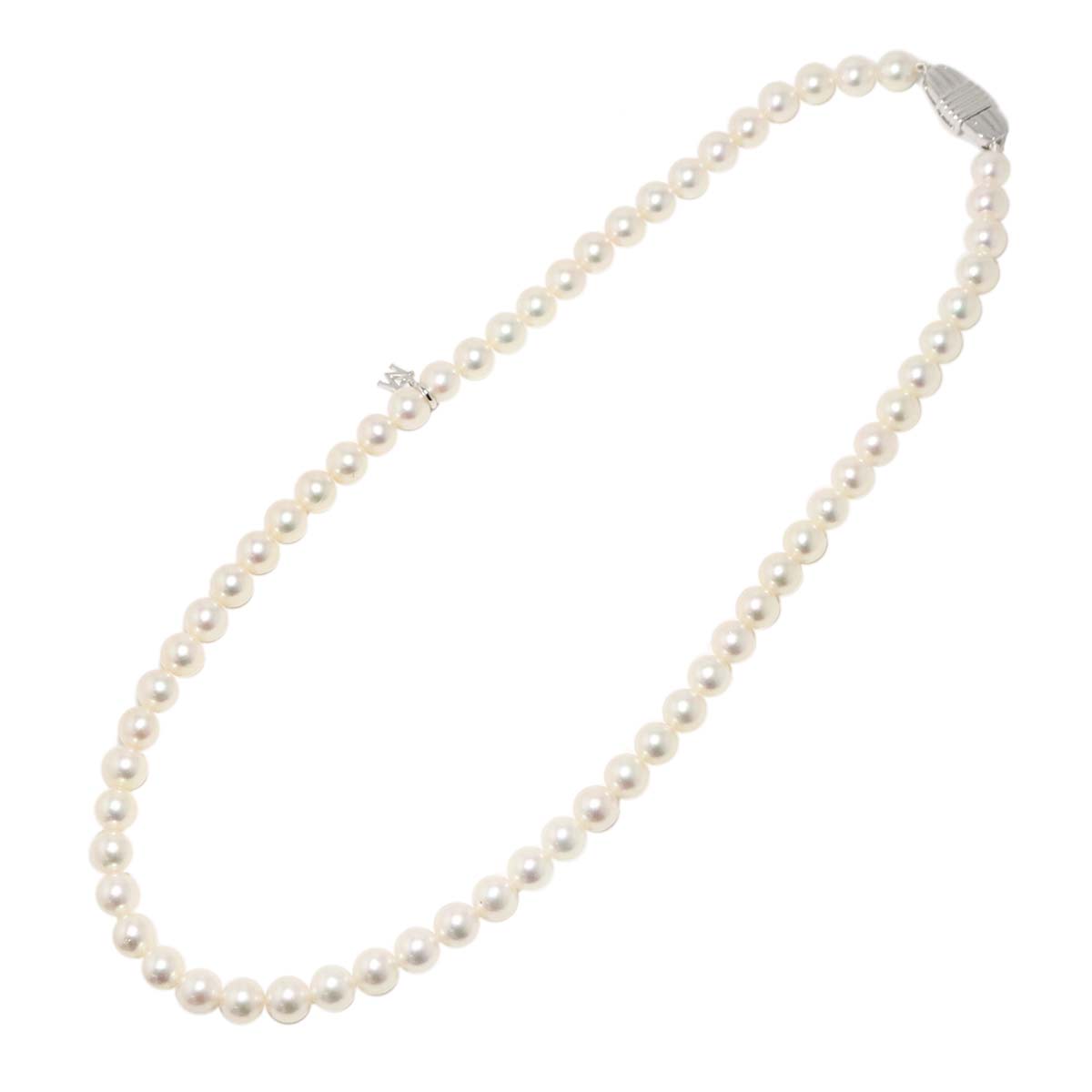 Akoya Pearl 7.0-6.5mm Necklace 18K White Gold 750 SV