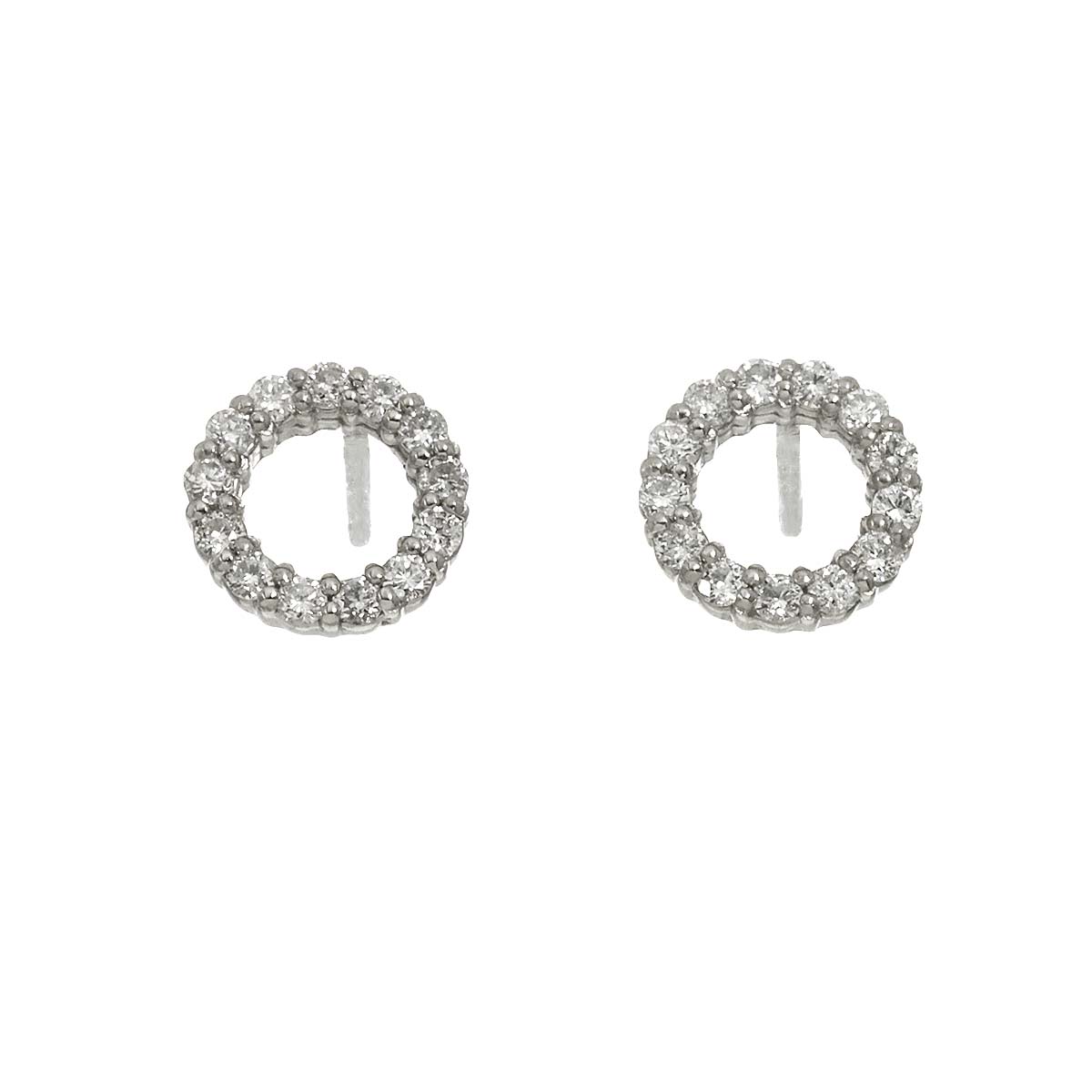 Diamond 0.10ct/0.10ct Earrings Pierced Pt Platinum