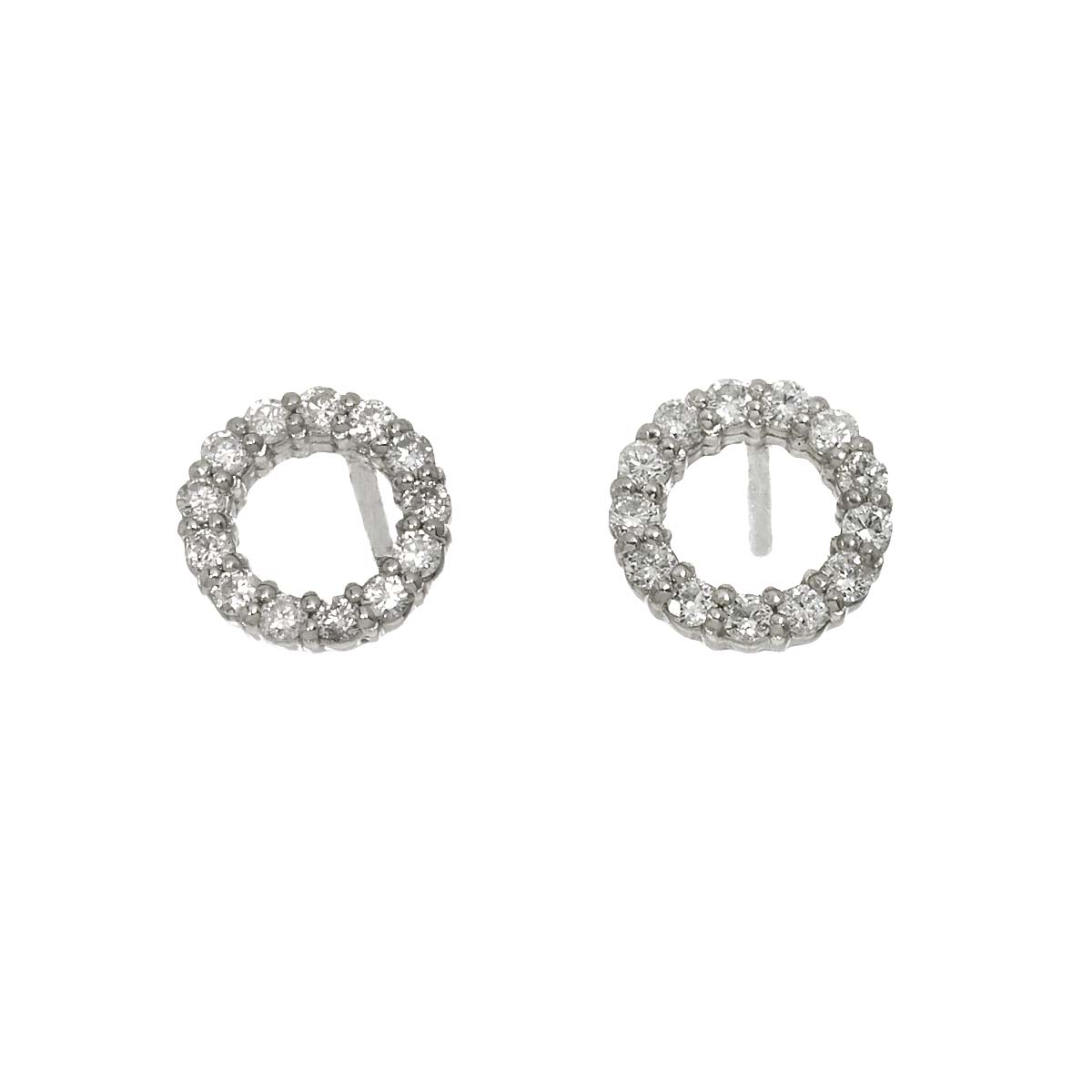 Diamond 0.10ct/0.10ct Earrings Pierced Pt Platinum