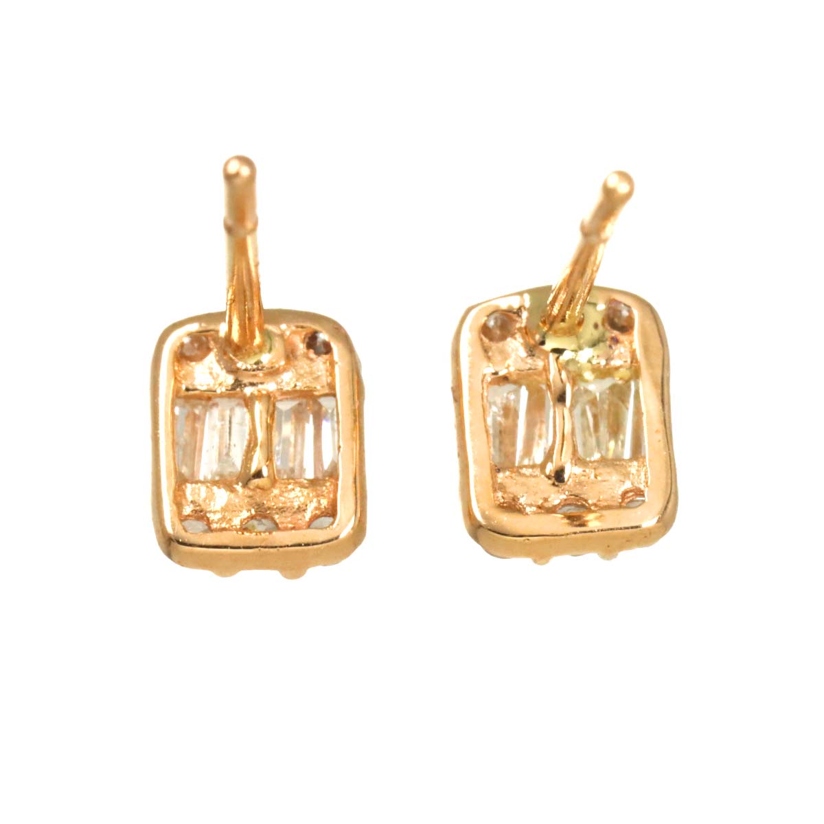 Diamond 0.10ct/0.10ct Earrings Pierced 18K PG Pink Gold 750