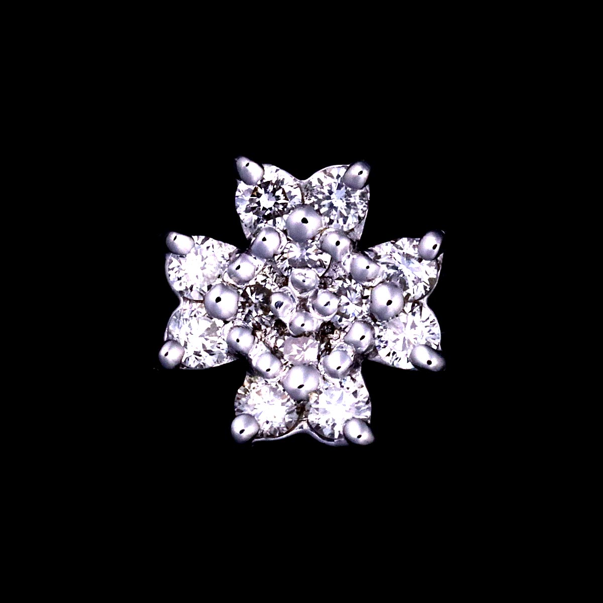 VENDOME Aoyama Diamond Earrings Pierced K18 White Gold 750