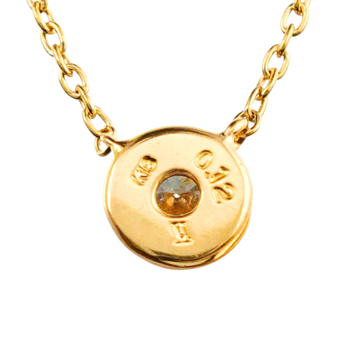 Vendome Aoyama Diamond 0.12ct Necklace 18K Yellow Gold 750