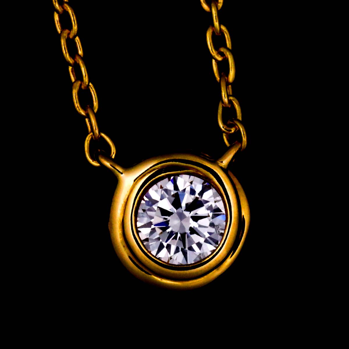 Vendome Aoyama Diamond 0.12ct Necklace 18K Yellow Gold 750